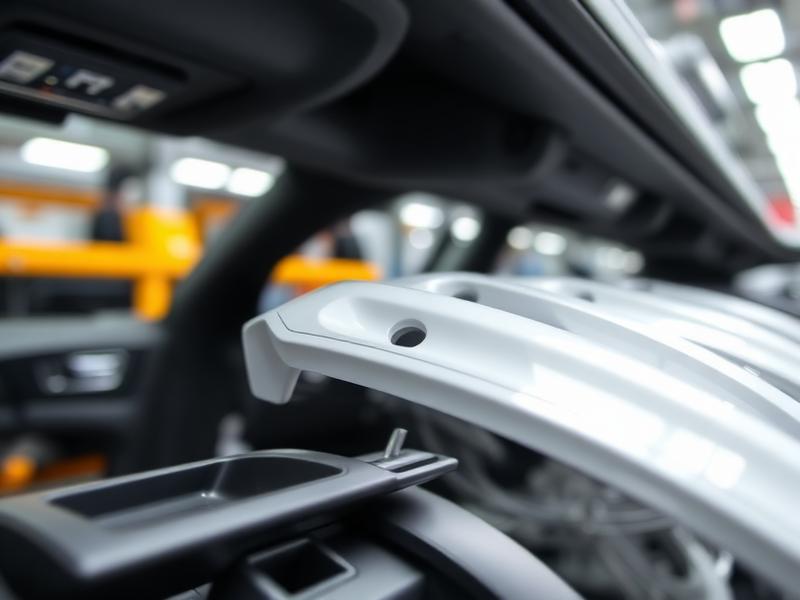 Automotive plastic components in a manufacturing plant
